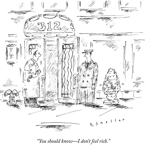 "You should know - I don't feel rich."