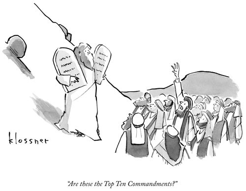 "Are these the Top Ten Commandments?"