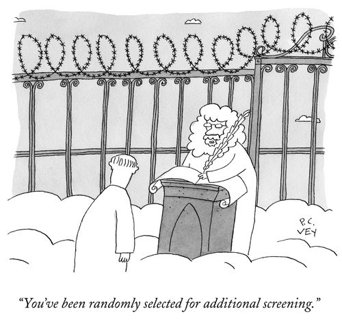 "You've been randomly selected for additional screening."