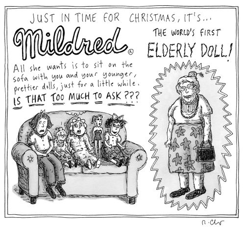 Just in time for Christmas, it's...Mildred, the world's first elderly doll!