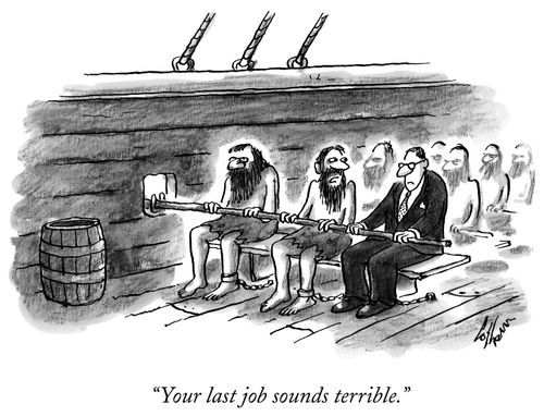 "Your last job sounds terrible."