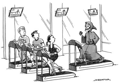 The Grim Reaper Keeps Fit