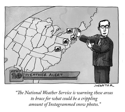 "The National Weather Service is warning these areas to brace for what could be a crippling amount of Instagrammed snow photos."
