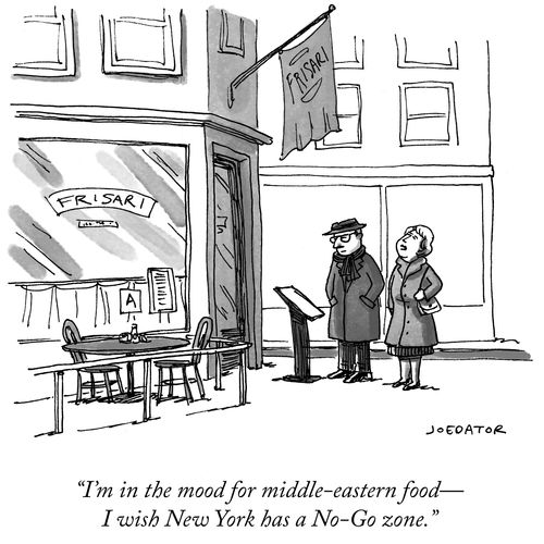 "I'm in the mood for middle-eastern food - does New York have a No-Go zone?"