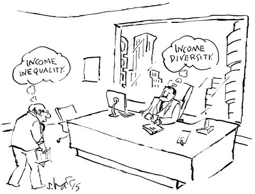 Income inequality vs Income Diversity.