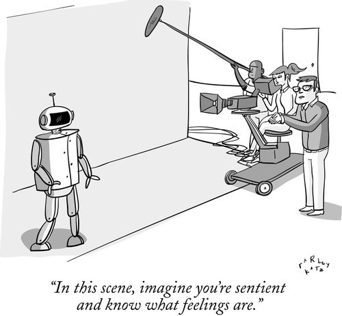 "In this scene, imagine you're sentient and know what feelings are."