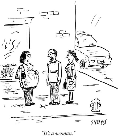 "It's a woman."