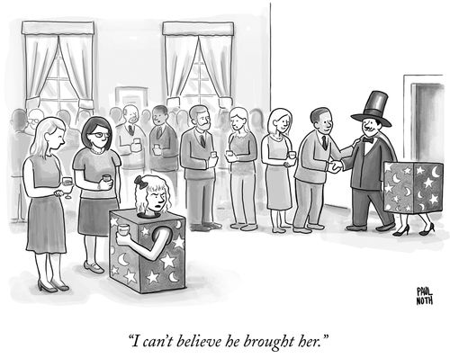 "I can't believe he brought her."