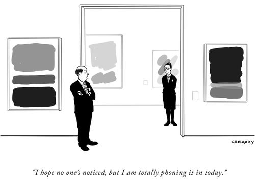 "I hope no one's noticed, but I am totally phoning it in today."