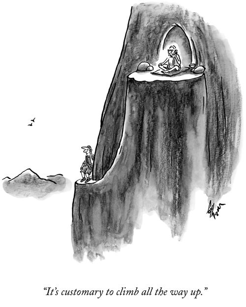 "It's customary to climb all the way up."
