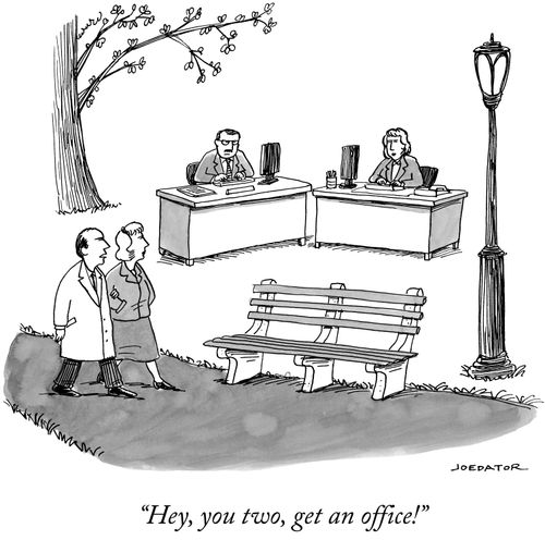 "Hey, you two, get an office!"