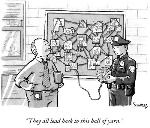 "They all lead back to this ball of yarn."