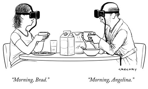 "Morning, Brad." "Morning, Angelina."