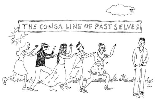 The Conga Line of Past Selves.