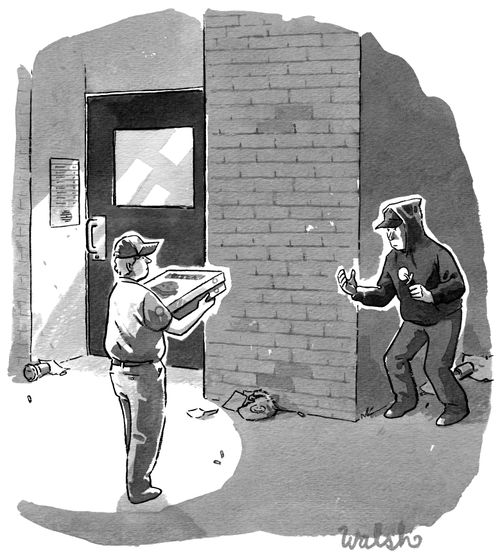 Mugger Awaits Pizza Boy With Rolling Pizza Cutter