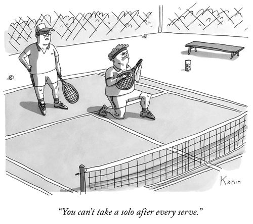 "You can't take a solo after every serve."
