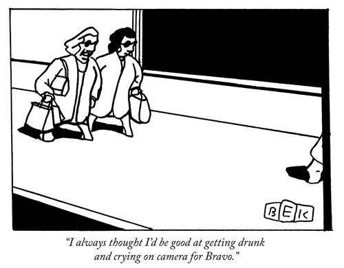 "I always thought I'd be good at getting drunk and crying on camera for Bravo."