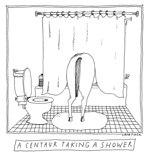 A Centaur Taking A Shower