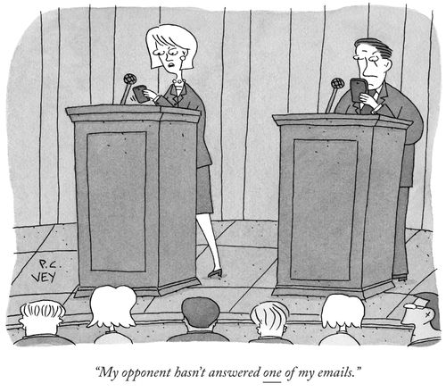 "My opponent hasn't answer one of my emails."