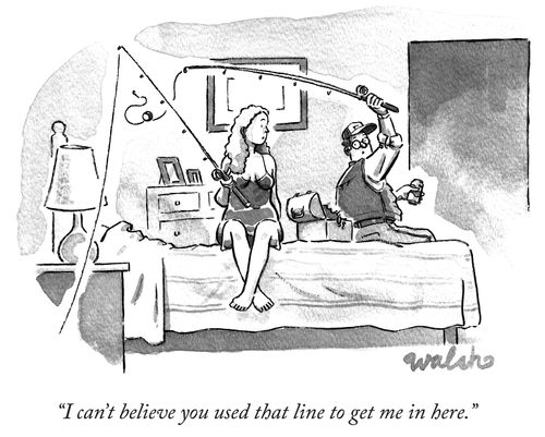 "I can't believe you used that line to get me in here."