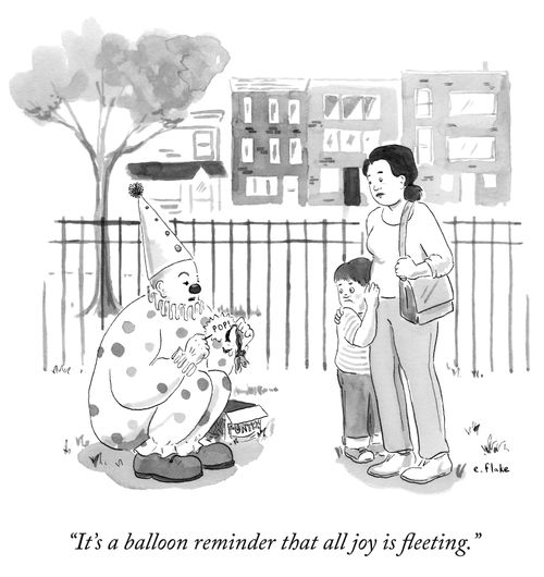 "It's a balloon reminder that all joy is fleeting."