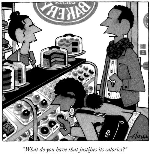 "What do you have that justifies its calories?"