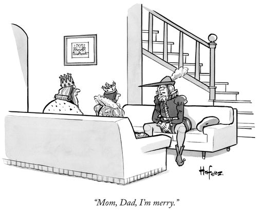 "Mom, Dad, I'm merry."