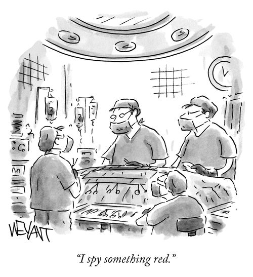 "I spy something red."