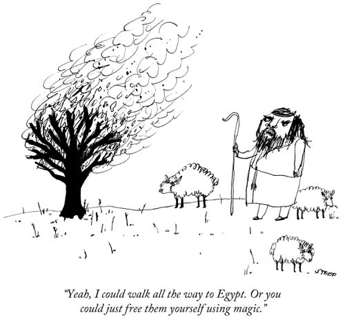 "Yeah, I could walk all the way to Egypt. Or you could just free them yourself using magic."