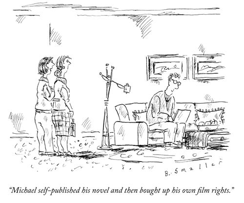 "Michael self-published his novel then boughtt up his own film rights."