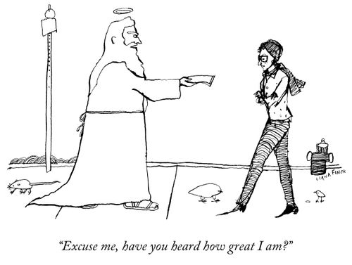 "Excuse me, have you heard how great I am?"