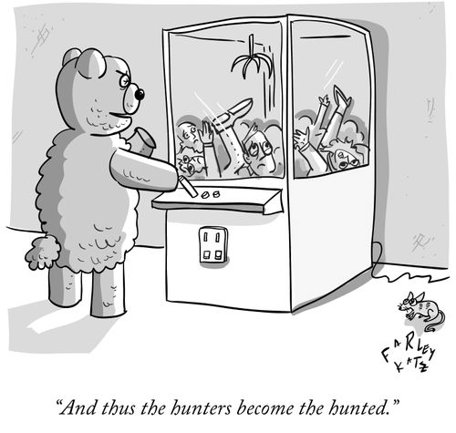 "And thus the hunters become the hunted."