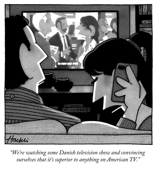 "We're watching some Danish television show and convincing ourselves that it's superior to anything on American TV."