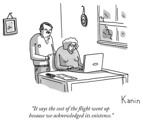 "It says the cost of the flight went up because we acknowledged its existence." 
