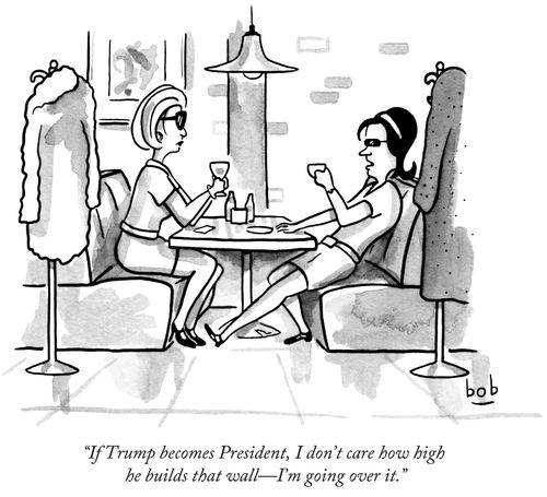 "If Trump becomes President, I don't care how high he builds that wall - I'm going over it."