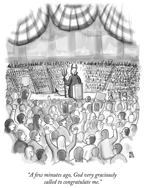 "A few minutes ago, God very graciously called to congratulate me."
