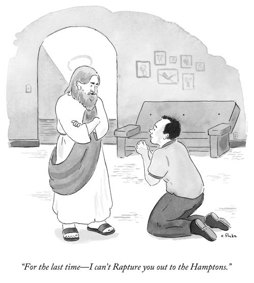 "For the last time- I can't Rapture you out to the Hamptons."
