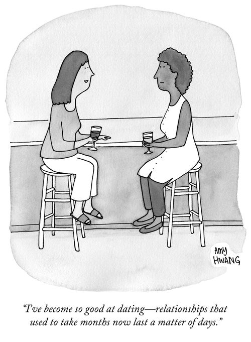 "I've become so good at dating—relationships that used to take months now last a matter of days."