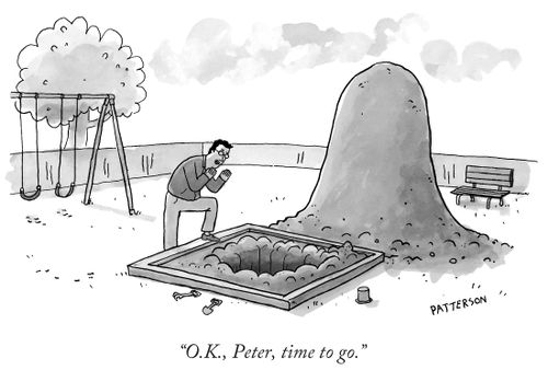 "O.K., Peter, time to go."