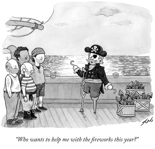 "Who wants to help me with the fireworks this year?"