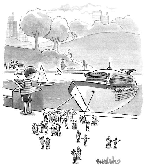 Toy Boats And A Toy Ocean Liner