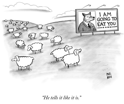 "He tells it like it is."