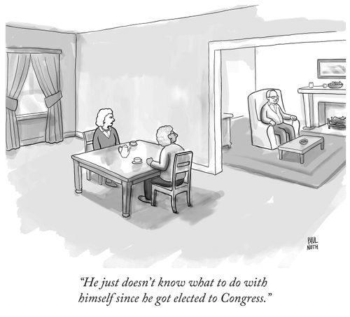 "He just doesn't know what to do with himself since he got elected to Congress."