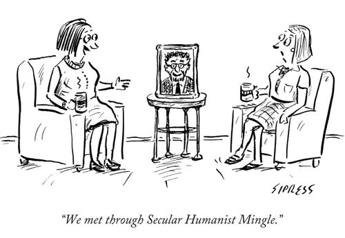 "We met through Secular Humanist Mingle."