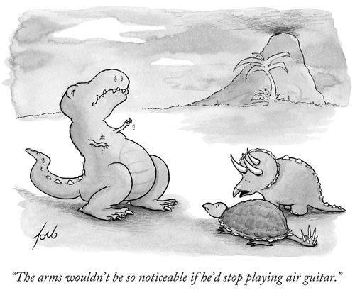 "The arms wouldn't be so noticeable if he'd stop playing air guitar."