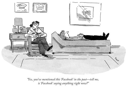 "Yes, you've mentioned this 'Facebook' in the past—tell me, is 'Facebook' saying anything right now?"