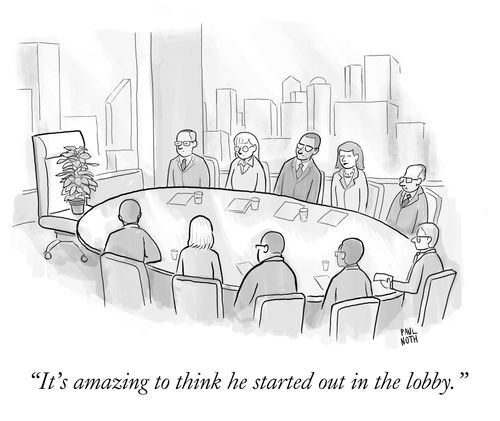 "It's amazing to think he started out in the lobby."