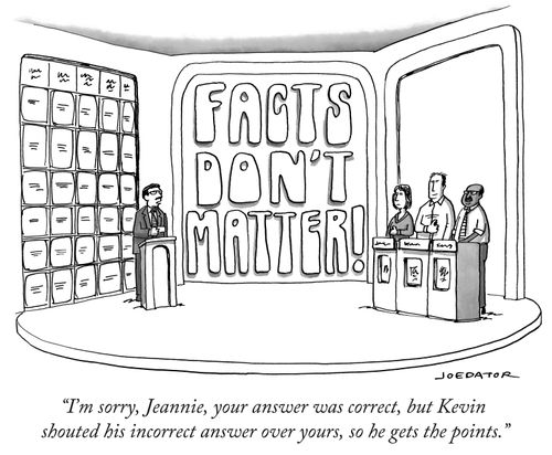"I'm sorry, Jeannie, your answer was correct, but Kevin shouted his incorrect answer over yours, so he gets the points."