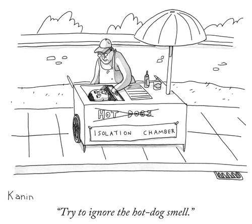 "Try to ignore the hot-dog smell."