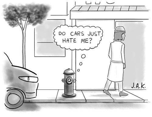 "Do cars just hate me?"